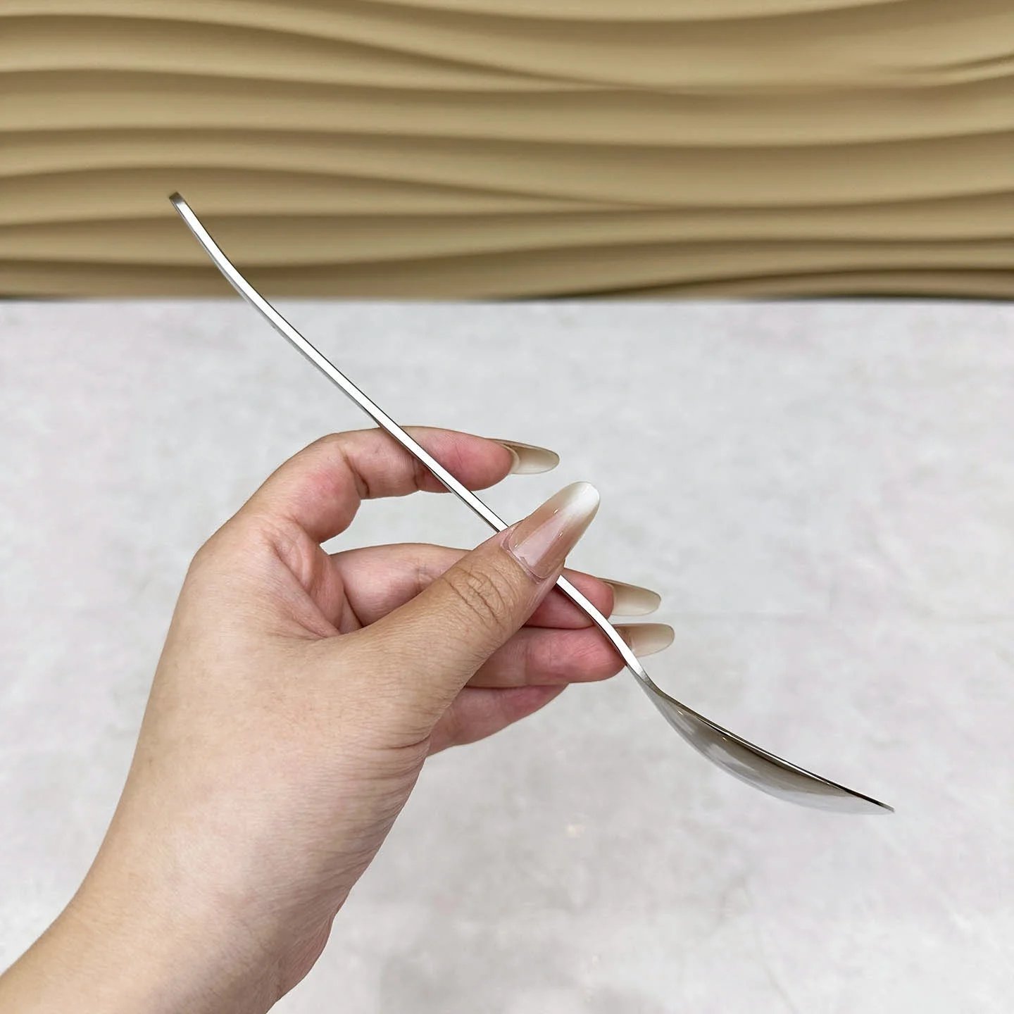Thickened 304 Stainless Steel Long Handle Soup Spoon Adult Student Dining Spoon Korean Style Rice Stirring Spoon Set of 2 - view 3