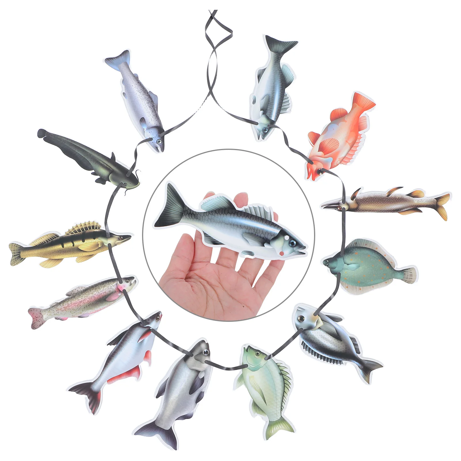 

Banner Fishing Themed Garland Funny Fishing Flag Rustic Birthday Party Decoration Outdoor Colorful Streamers