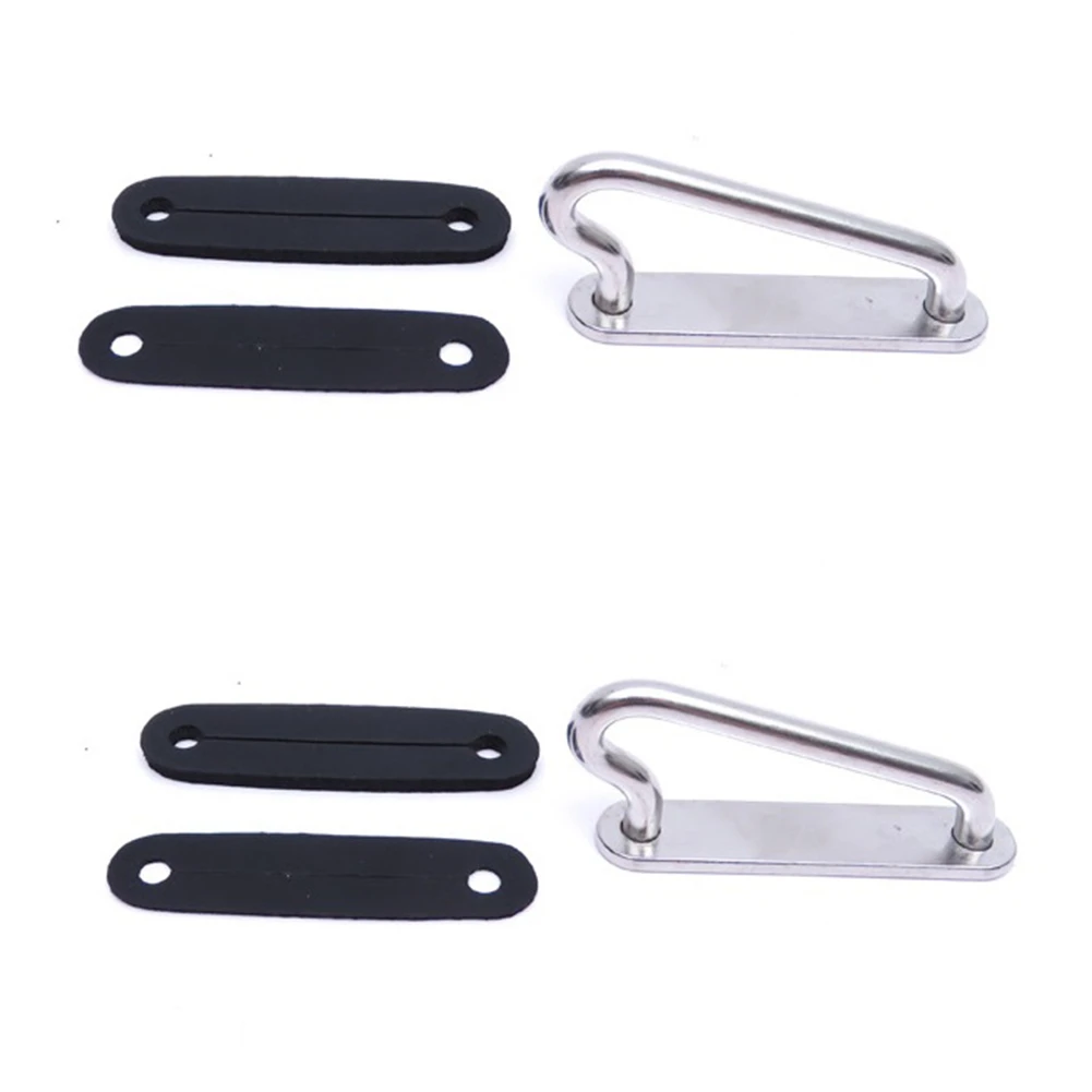 1 Pair SS316 Scuba Diving Quick Adjust Buckle Cinch Adapter with Rubber Pad Diving