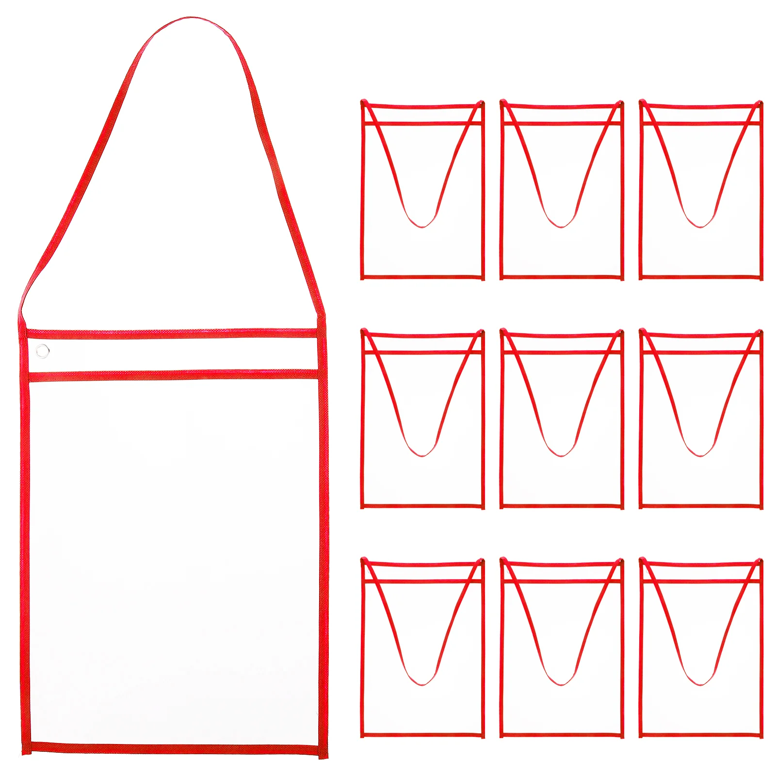 

10 шт., стираемые папки для файлов со шнурком, подвесные папки 3550X2550X010 см, красные удобные сумки для хранения сухого стирания, офисные детские сумки