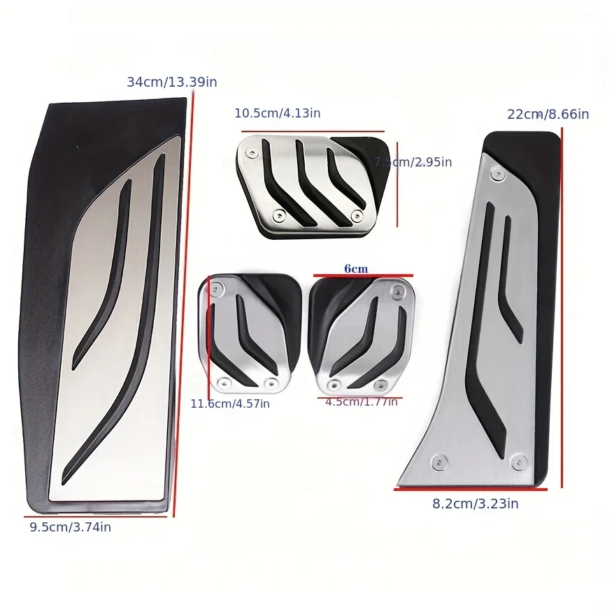 For BMW 1 2 3 4 Series M3 M4 E87 E90 F20 F21 F30 F32 F36 F80 F82 Car Accelerator Clutch Pedal Stainless Steel Car  Accessories