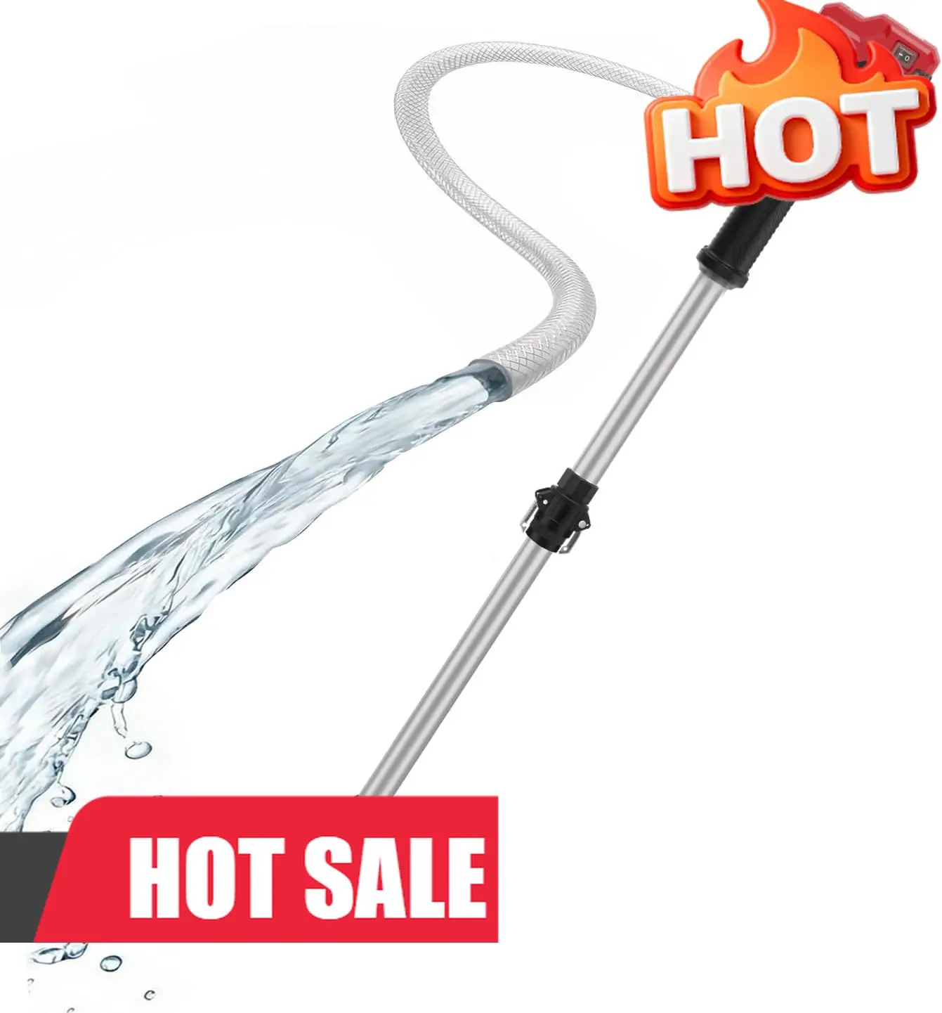 

Brushless Stick Water Transfer Pump Compatible with Milwaukee 18V Battery(Tool Only), 720GPH Cordless Water Pump Submersible Sum