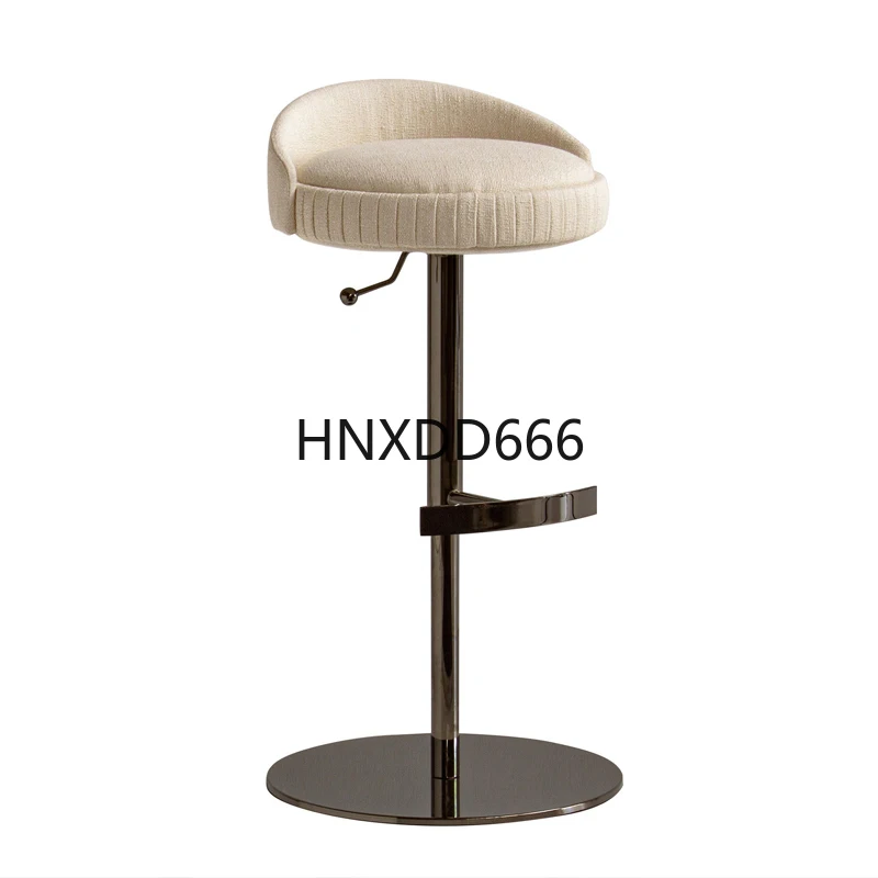 

Light luxury bar stool household stainless steel card seat cashier jewelry chair