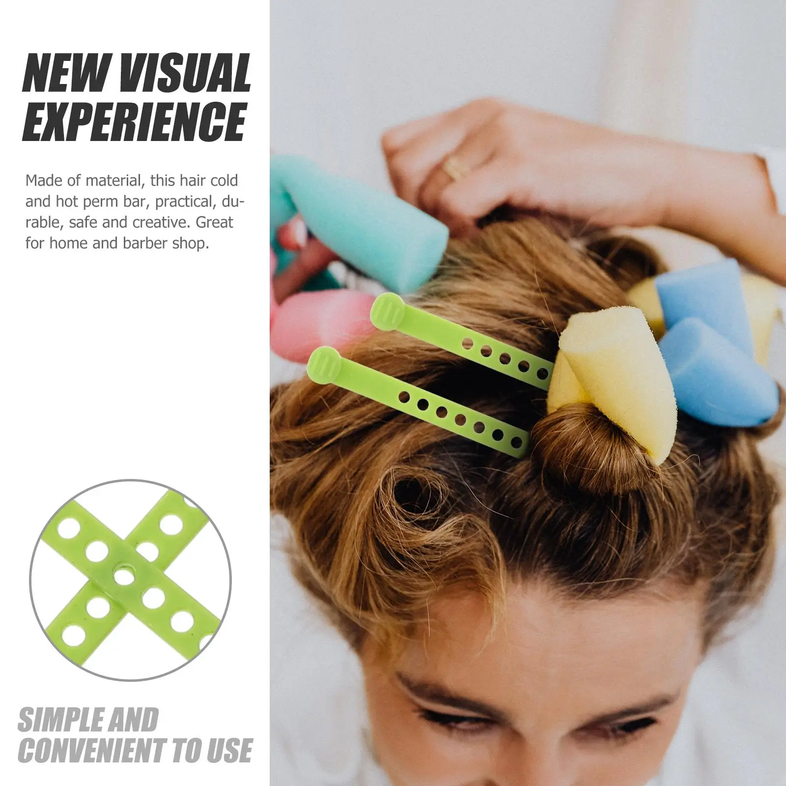 

50 Pcs Hair Perm Bar Curling Rods Salon Cold Hot Rollers Volume DIY Home Use Styling Tool Hair Curler Stick Strip