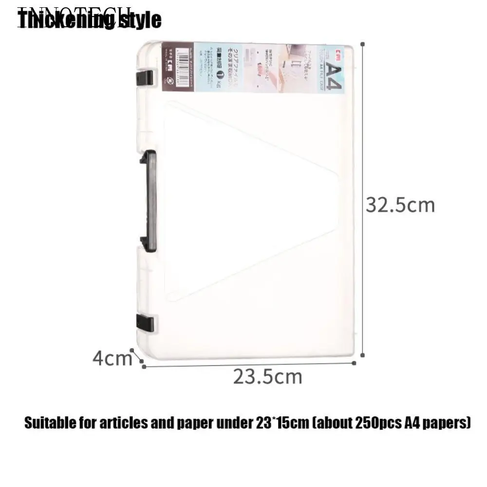 

Transparent A4 File Box Portable Durable a5 Organize The Box Simple Folder a4 File Storage Box Desk Organization