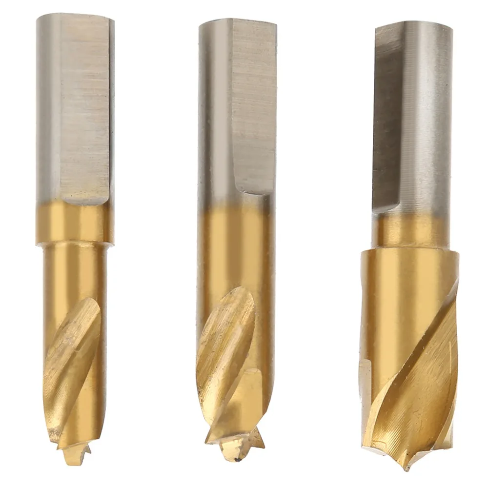 3pcs HSS Cobalt Steel Spot Weld Drill Bit Set High Speed Steel Titanium Coated Cobalt Drill Bit Set 1/4in 5/16in 3/8in
