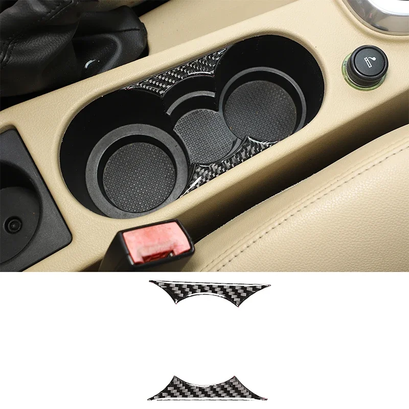 

For Land Rover Freelander 2 2007-2012 Soft Carbon Fiber Car Central Control Water Cup Holder Panel Trim Sticker Car Accessories