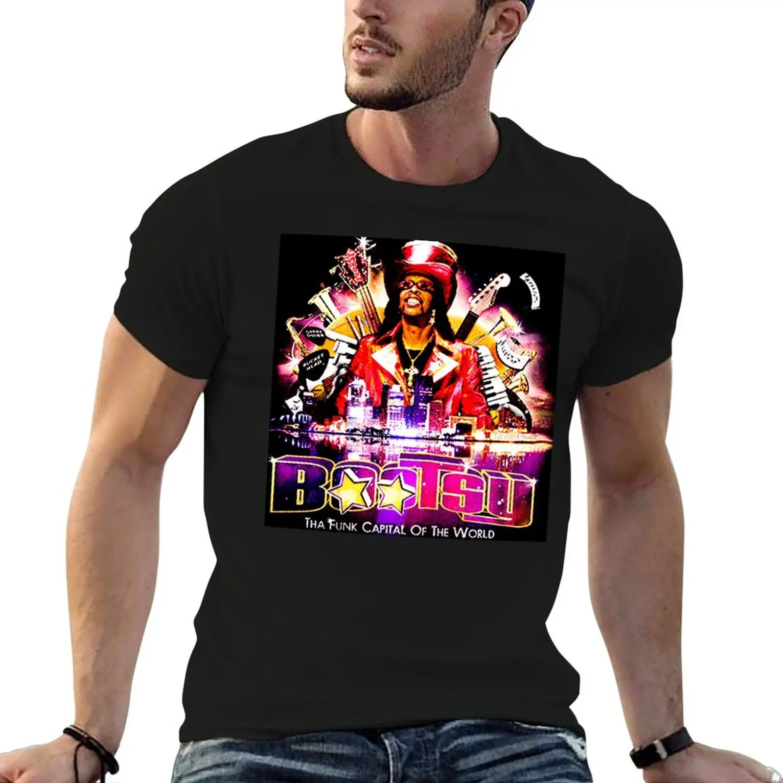

shirts men tshirt T-Shirt casual for cotton 100% t Bootsy man Collins