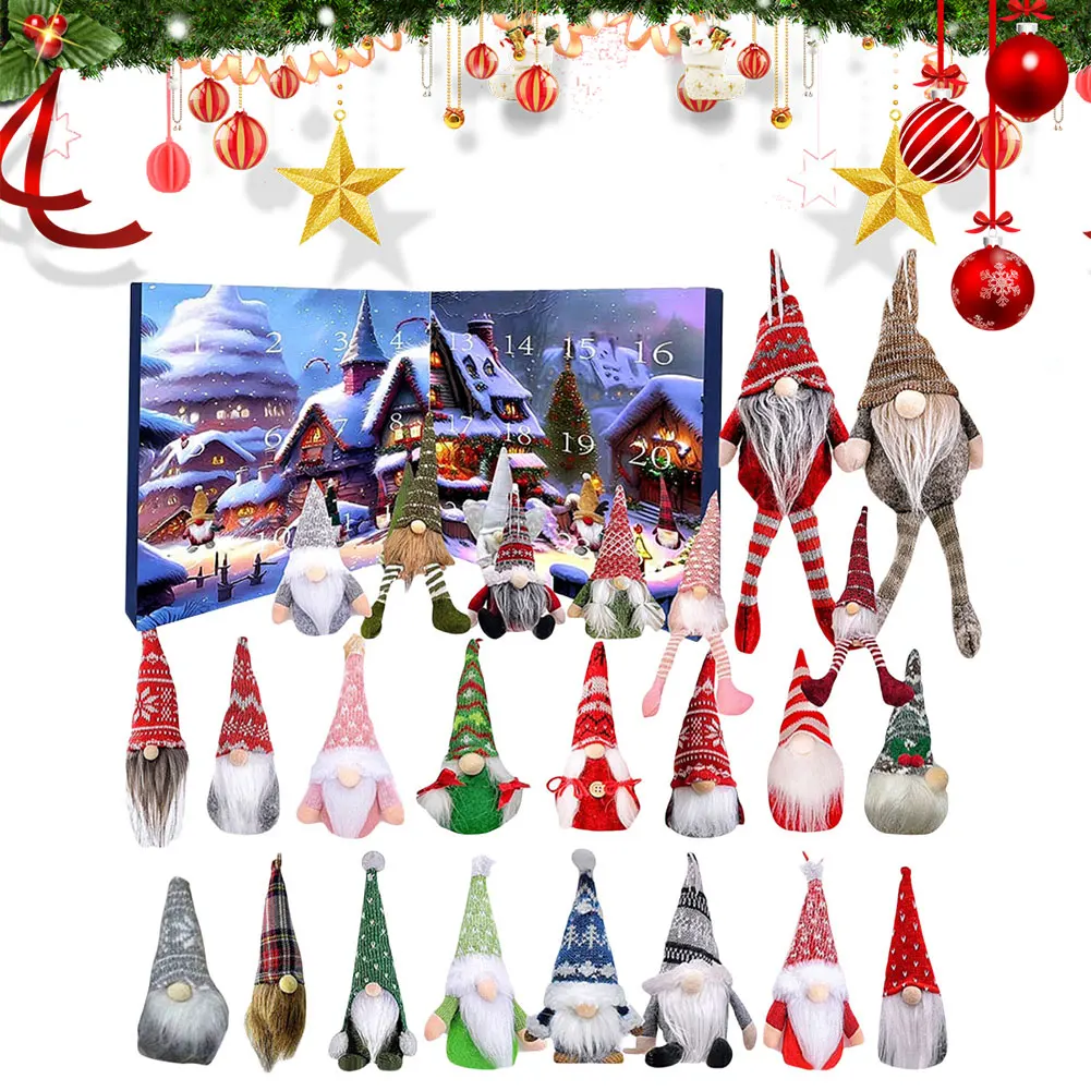 Christmas Gnome Holidays Advent Calendar 2024 Gnome Dolls 24 Days Xmas Countdown Calendar Christmas Countdown Calendar for Kids