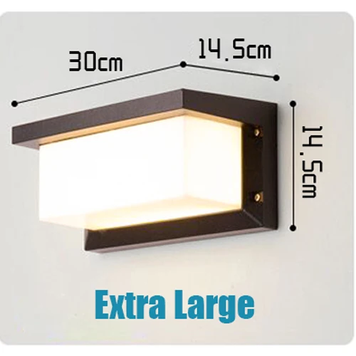 40W Outdoor E27 LED Aluminum Frame Wall Light 85-265V IP65 Waterproof Porch Lamp Garden Exterior Decor Sconce Lamp