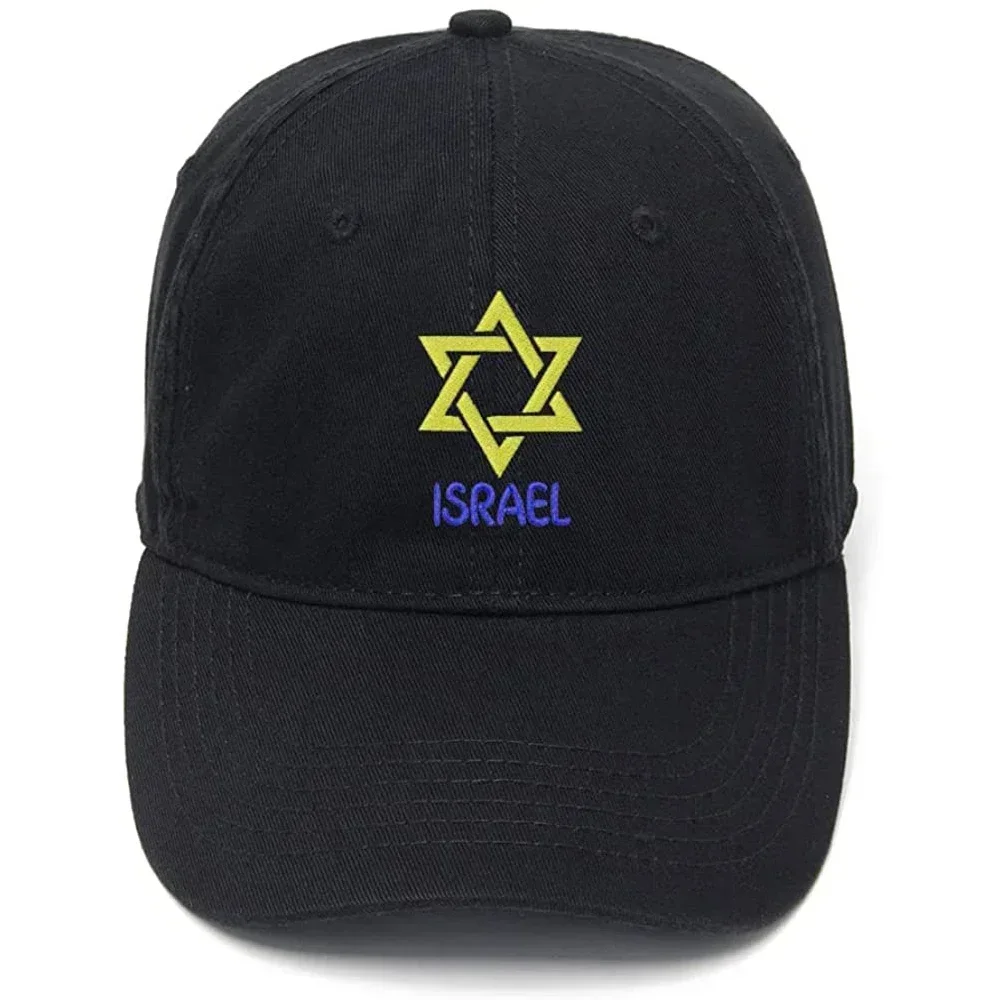 

Lyprerazy Men's Baseball Cap Star of David Israel Embroidery Hat Cotton Embroidered Casual Baseball Caps