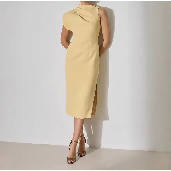 

Повседневное платье макси для женщин на одно плечо, новинка 2025, летняя элегантная лоскутная вечерняя юбка с круглым вырезом, женские платья без рукавов, Vestido