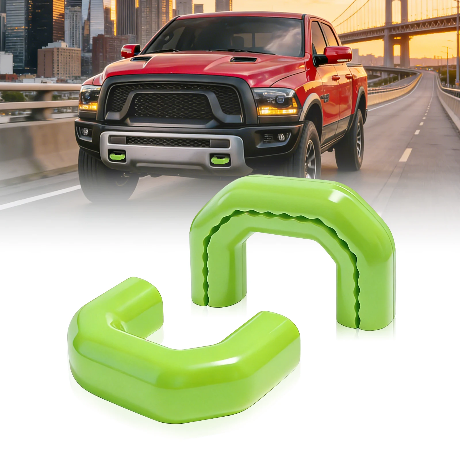 Tow Hitch Covers for Dodge RAM 1500 Classic 2009-2026 Warlock & Rebel, U-Shape, Tow Hook Cover Accessories view 5