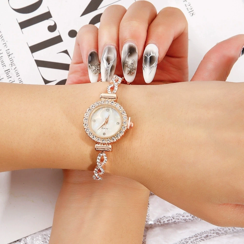 New Fashion Luxury Woman Bracelet Watch Women Crystal Wrist Watch Ladies High Quality Stainless Steel Quartz Watches Reloj Mujer