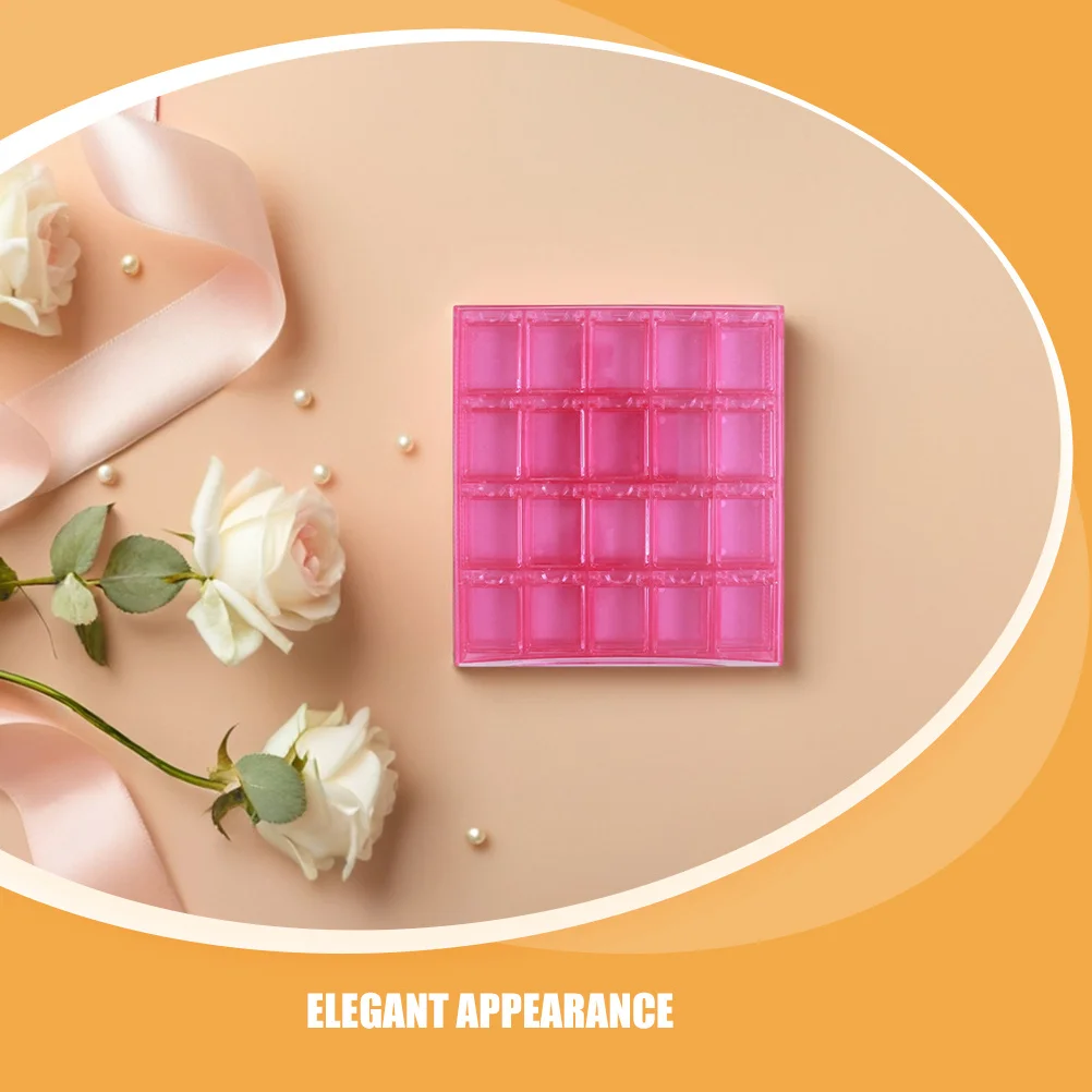 1 Set Divisori rimovibili flip-top trasparenti per unghie in acrilico da 20 griglie per ciondoli per unghie Perline Gemme Organizzatore Piccolo contenitore