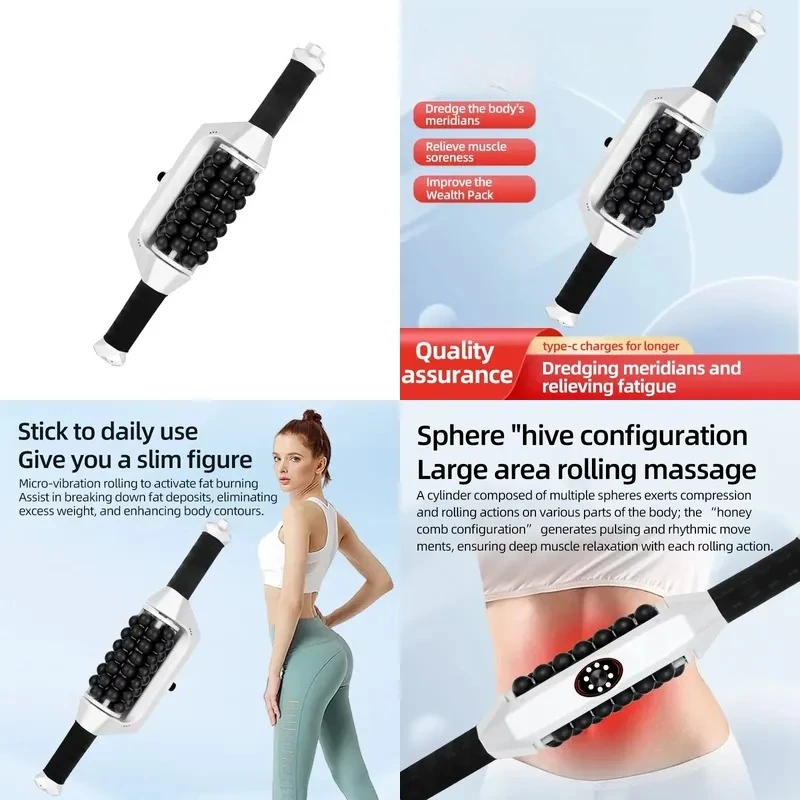 Portable Fascia Roller Massager for Muscle Soreness Relief Deep Relaxation Physical Exhaustion Recovery Intramuscular Ball