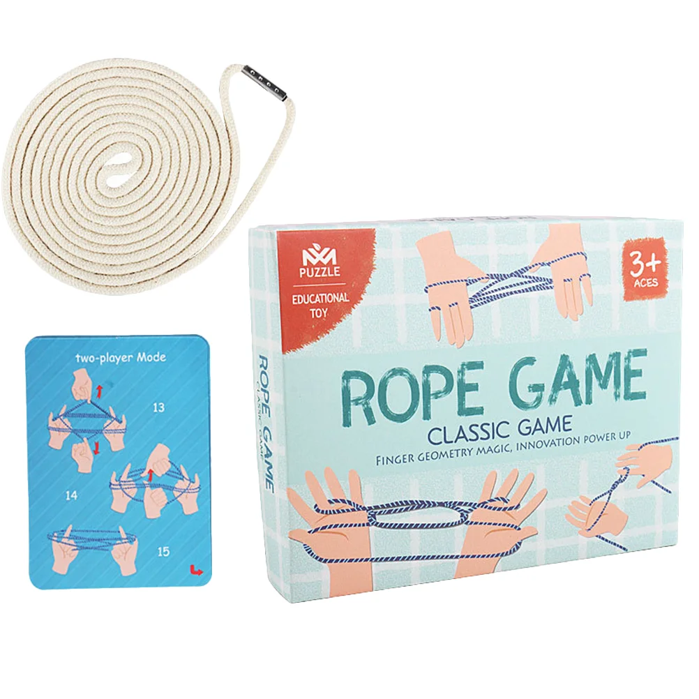 Braided Rope Hand Game Educational Toys Chinese Weaving Cooperative Games Cradle Creative Toys Strings Game Rope Toys Kids