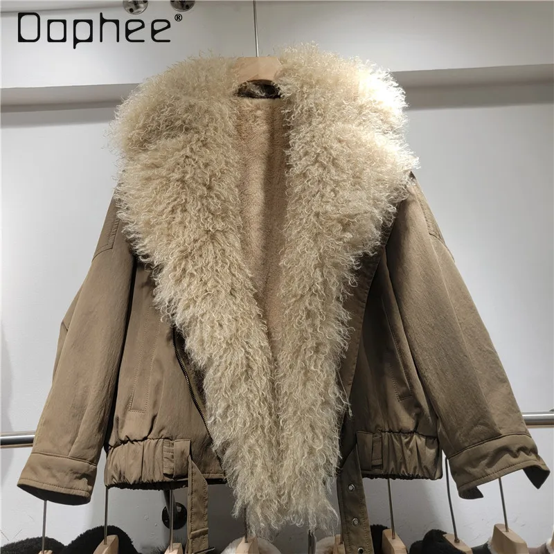 2025 Otoño Invierno nueva moda elegante temperamento elegante Casual Simple solapa grande versátil abrigo de piel sintética