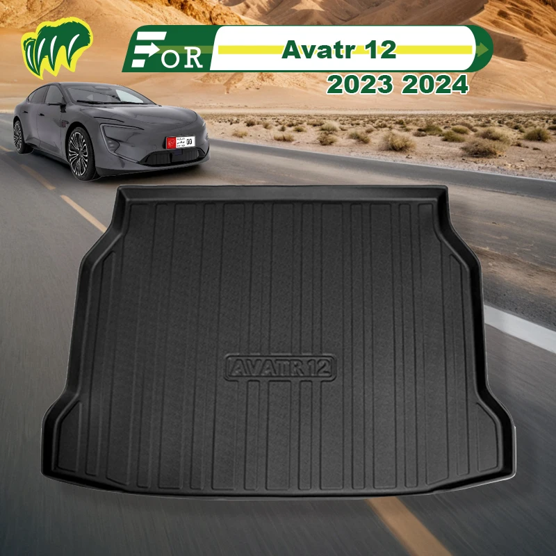 

For Avatr 12 2023 2024 TPE Custom Fit Car Trunk Mat All Season Black Cargo Mat 3D Shaped Laser Measured Trunk Liners