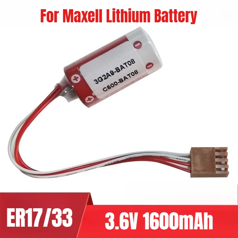 

1600mAh For Maxell ER17/33 3.6V 17330 PLC Lithium Battery 2/3A ER2/3A