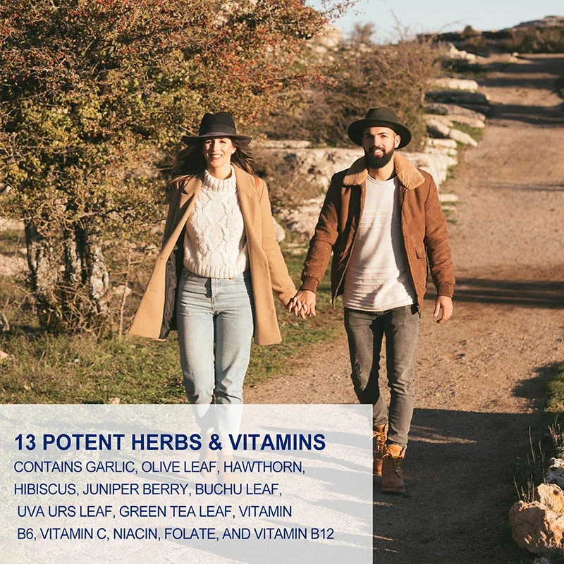 Blood Pressure Support - Supports Cardiovascular , Improves Blood Circulation, Boosts Energy And Immunity