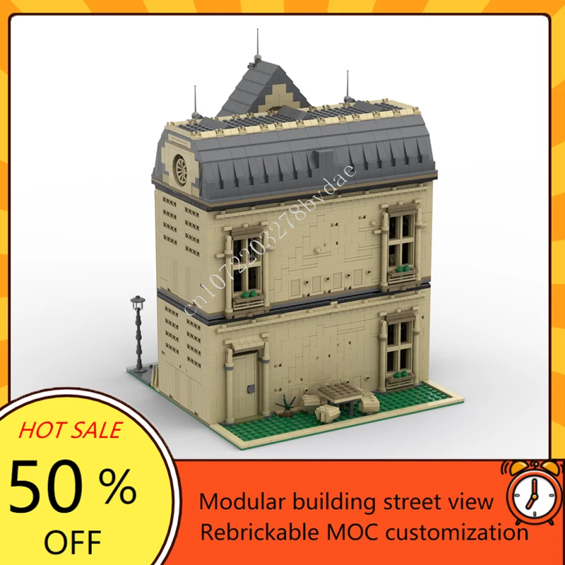 3987PCS The Consulate Modular MOC Creative street view Model Custom Puzzles Architecture DIY Education Assembly Model Toys Gifts