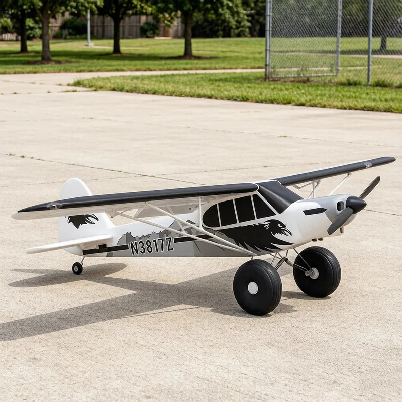 Hot FMS 1300mm PA-18 Ruifei Remote Control Model Aircraft Fixed Wing Simulation RC Foam Big Foot Training Machine For Enthusiast