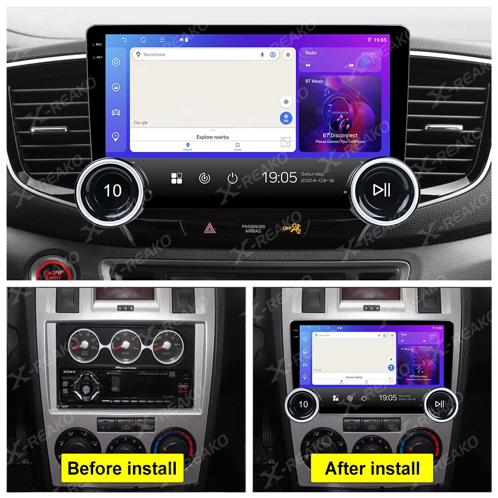 X-REAKO Android 4 core Car Radio 10.1\