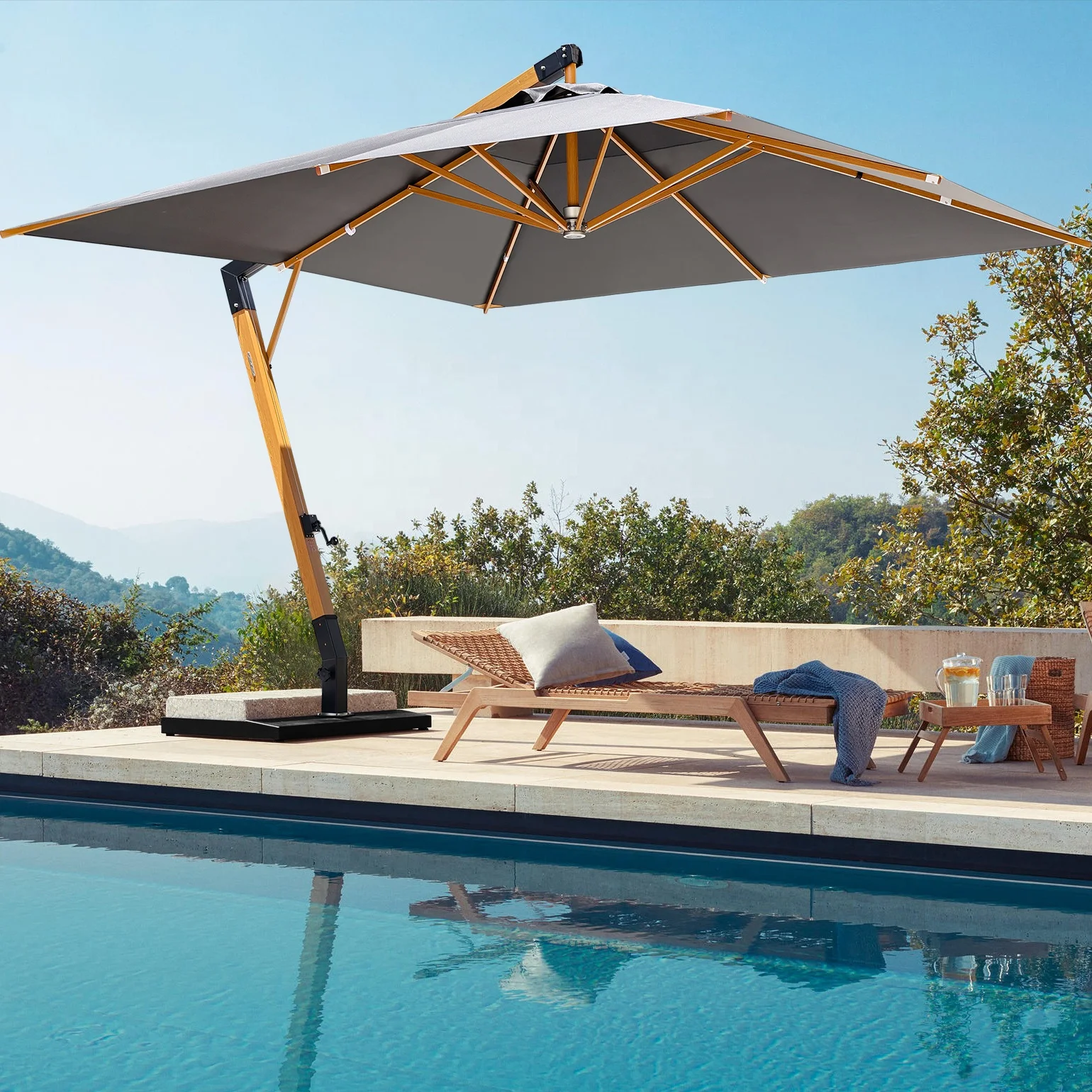 

Оптовые большие водонепроницаемые уличные зонтики, лучшие продажи, новый дизайн, зонты для пляжа и патио для сада, двора и тренажерного зала