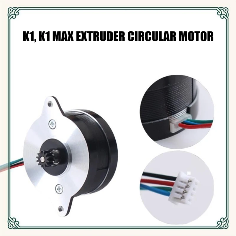 3D Printer Step Motor Heat Sink 36mm Round Metal Motor with Black Finned Cooling Block for Extruder Motor Replacement D2RC