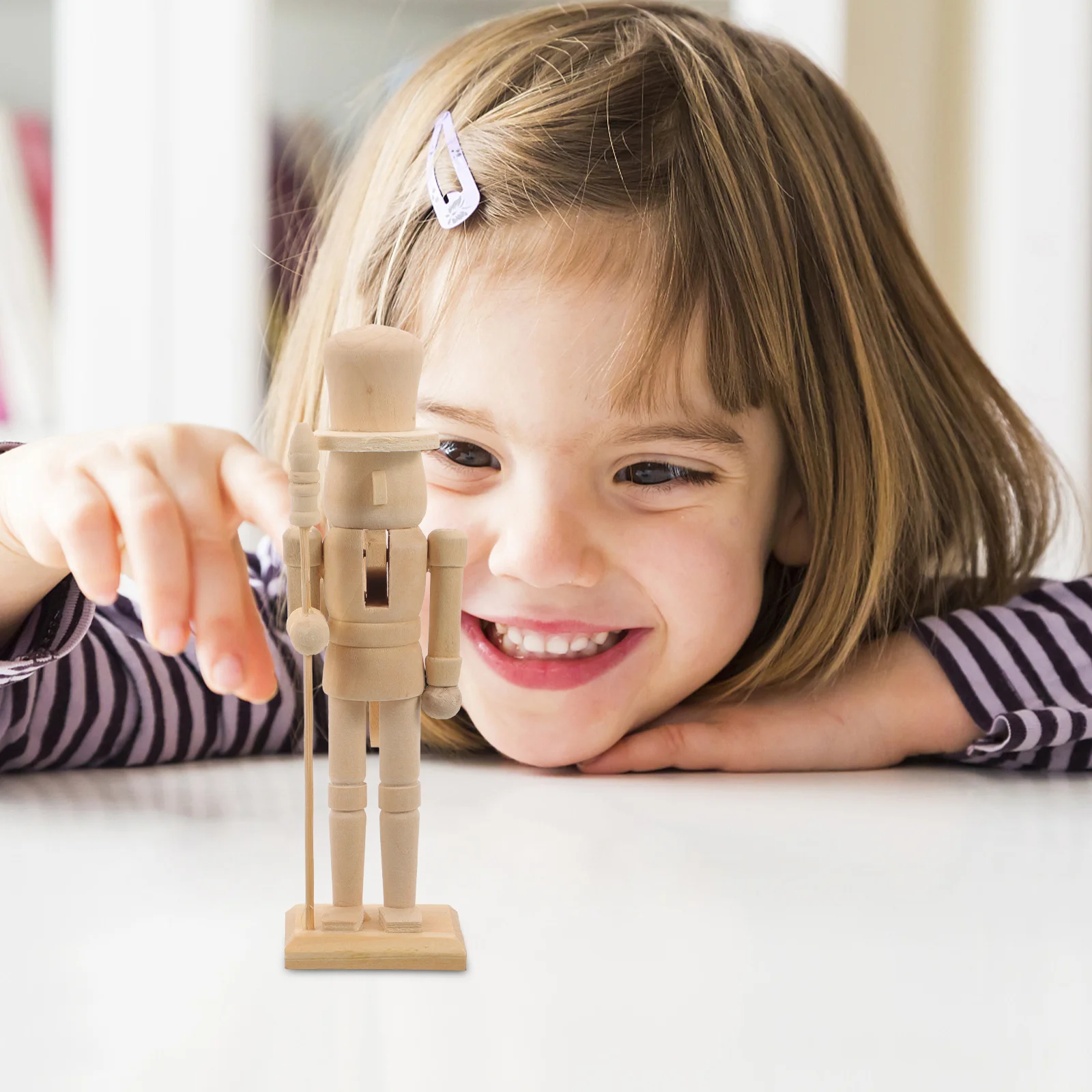 

1Set Christmas Wooden DIY Blank Nutcracker Unfinished Nutcracker Puppet for Xmas Decoration Home Ornament Christmas Decoration