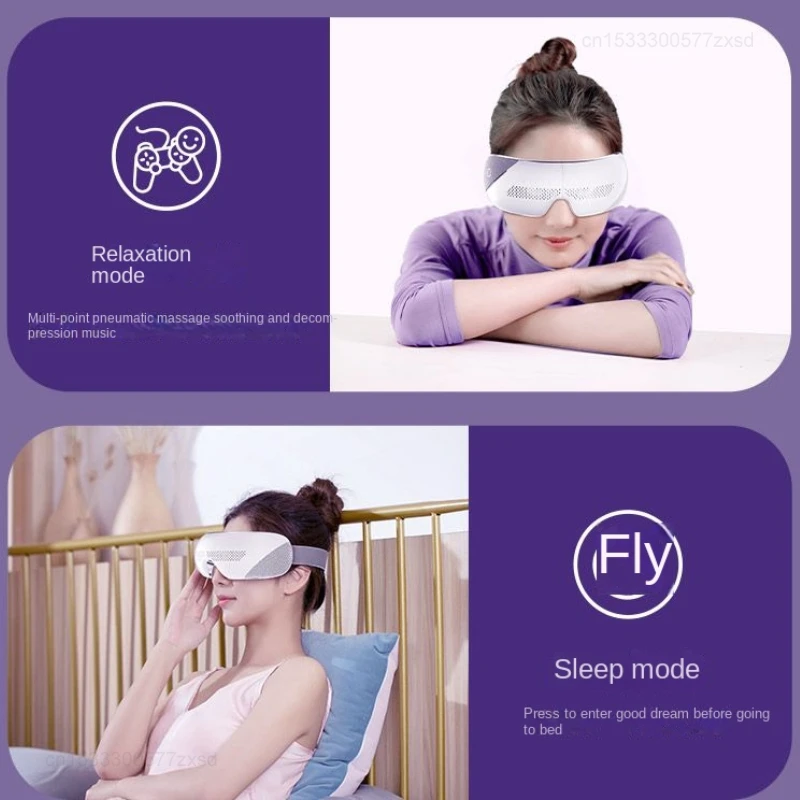 Youpin Jeeback-masajeador ocular de vapor inteligente Pro, instrumento de masaje ocular eléctrico, máscara de terapia de compresa caliente/fría, fatiga, mejor sueño