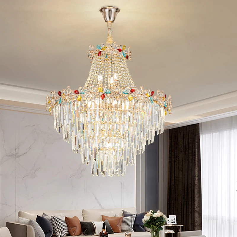 

Living Room Chandelier Modern Luxurious Grand Main Light Villa Hall 2025 New Hot High-end Light Luxury Crystal Dining Room Lamp