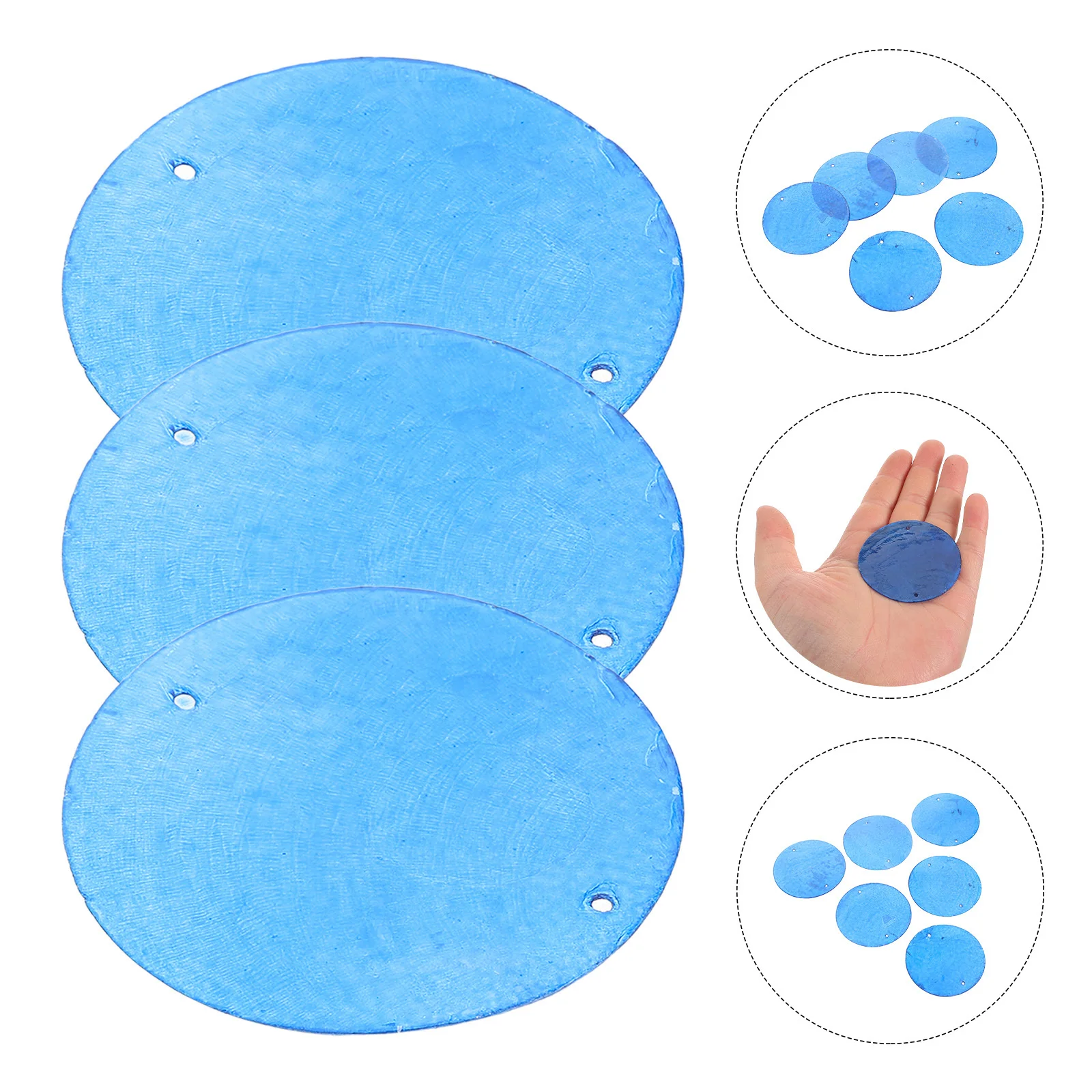 

100Pcs Round Shells for Crafts Natural Shell Slices 50Mm Dual Hole Design Smooth Surface Decorative Discs for Jewelry Making DIY