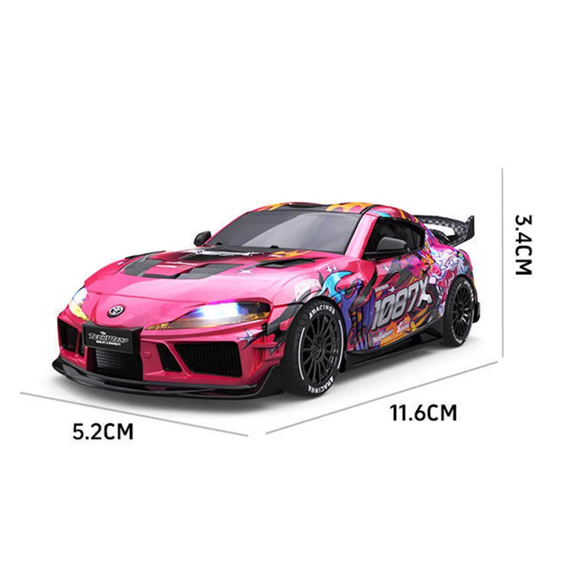 1:43 スープラ 1087X RC ドリフトカー　ダイキャストメタルボディ 1: 43 1087x Remote Control Car Professional RC Drift Car Full