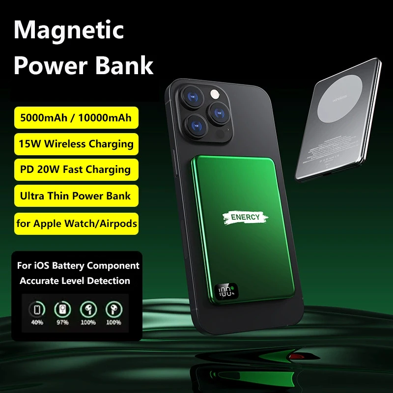 

CCC Qi2 Magnetic Power Bank 10000mAh PD 20W Portable Wireless Fast Charging Powerbank for Magsafe for iPhone 17 Samsung Xiaomi