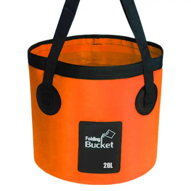 Outdoor Fishing Bucket 20L Folding Water Storage Bucket Lightweight Auto Wash Bucket Household Water Container For Furniture