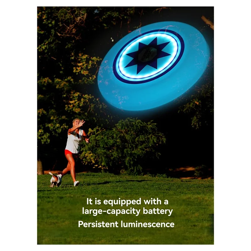 -A89Z Flying Disc Flying Disc Luminescence Outdoor Playing 175G 8 Dazzling Color Modes