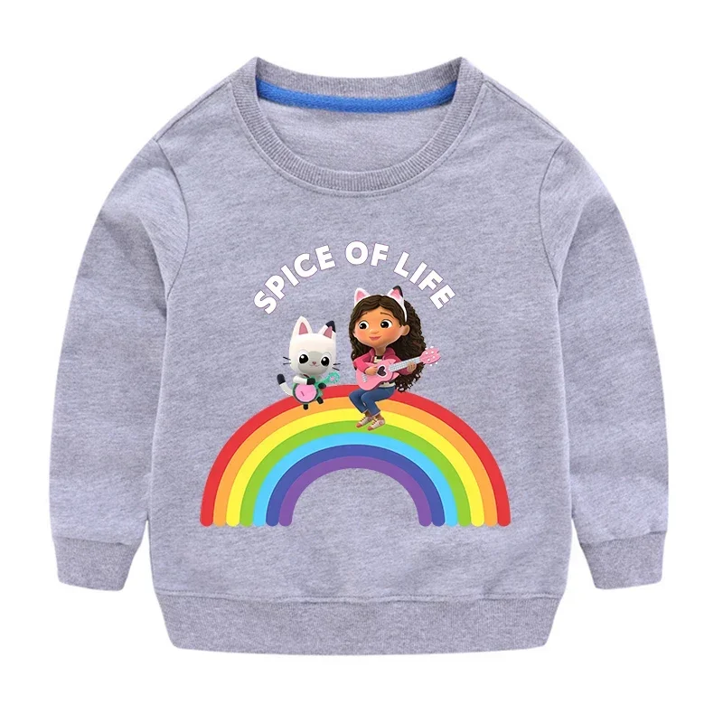Gabby Dollhouses Children Fashion Casual Sweatshirt Autumn Kids Anime Printed Top Girls Cartoon Cute Long Sleeve Clothing Gifts