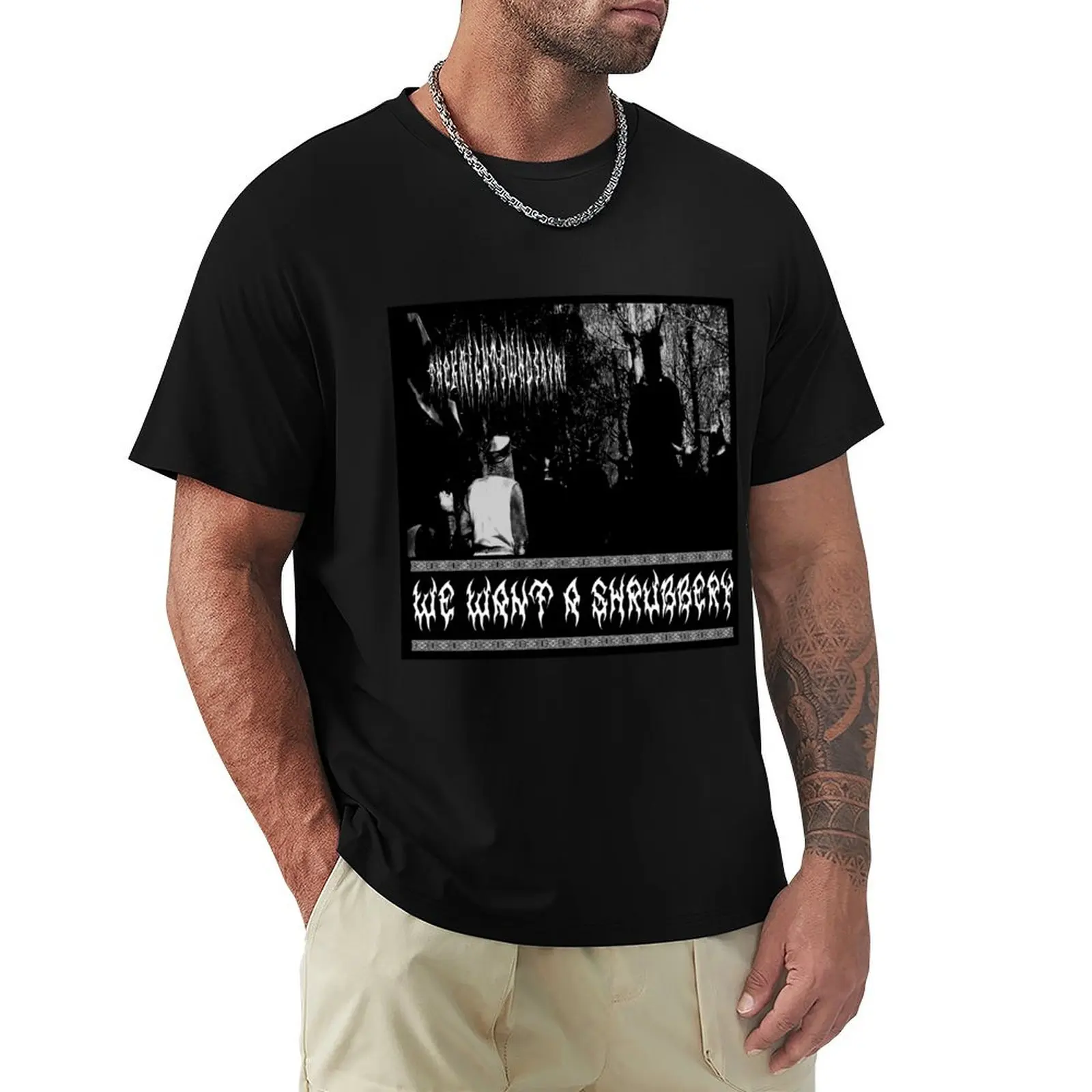 

Black Metal Knights Who Say NI T-Shirt summer shirt gifts for boyfriend designer t shirt men