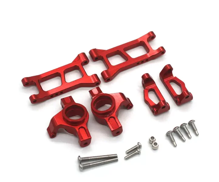 6061 T6 aluminum alloy Metal Swing Arm Steering Hub C-Hub 3pcs Set for HBX 3100A 1/16 RC Short Course Truck