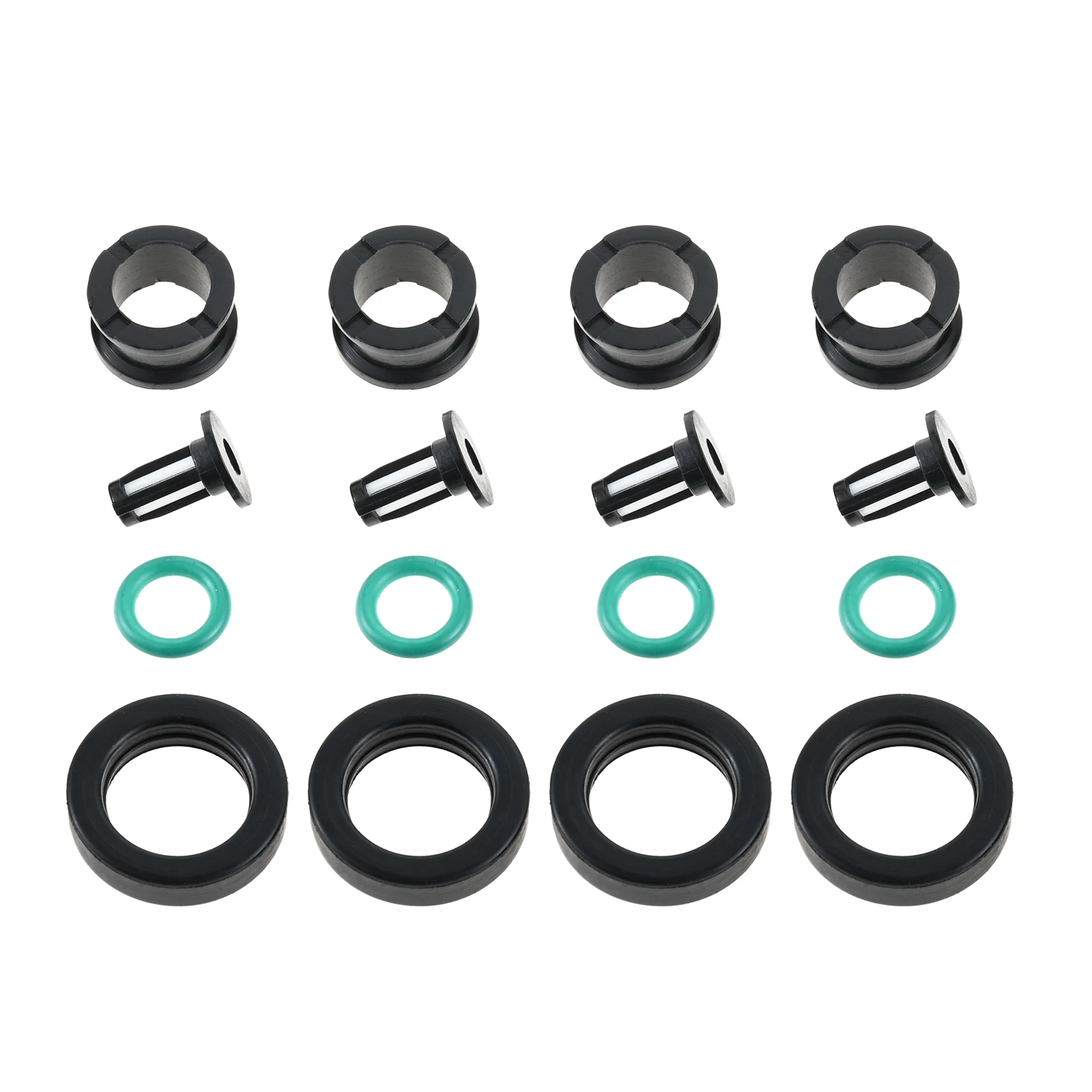 4 Sets Rubber Fuel Injectors Seals Repair Kit Fit For Honda Accord Integra Prelude Civic CRX 4Cyl Replacement Part GTK-014E