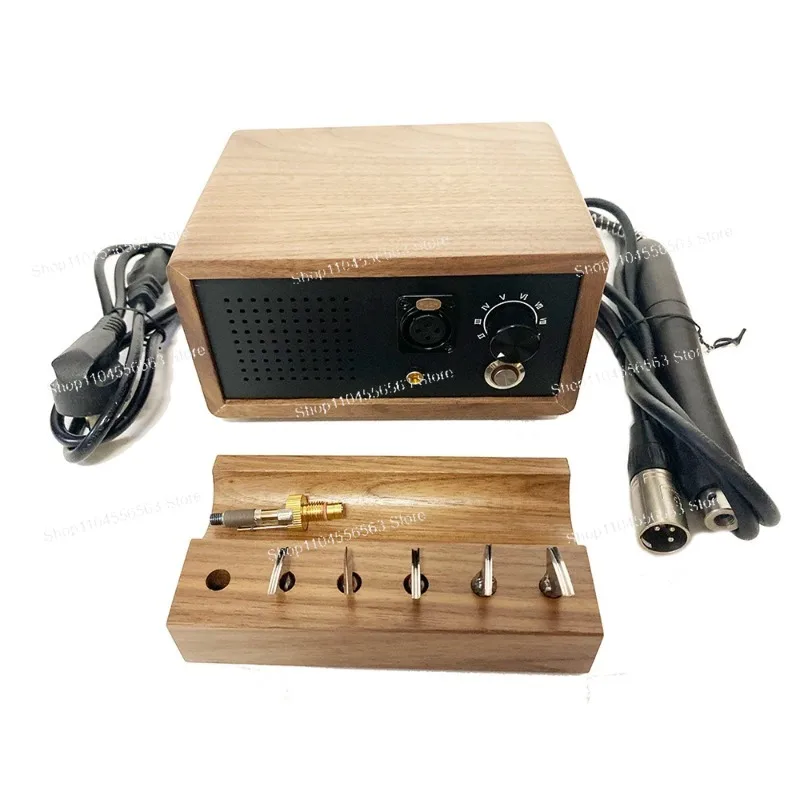 Electric Leather Creasing and Edging Machine 100-240V with Heating Handle, Crimper Tool & 5 Tips