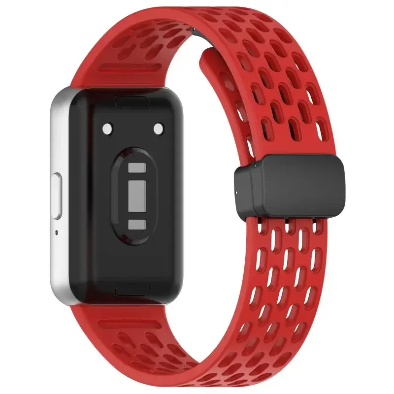 Magnetische Schnalle Mesh Silikon Armband Für Samsung Fit 3 Sport Atmungsaktive Uhr Band Für Samsung Galaxy Fit 3 Ersatz Armband – Detail 6