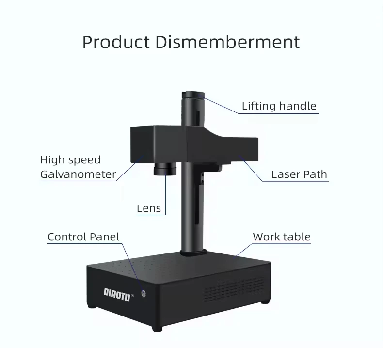 B3 laser marking machine Fiber  Engraving Machine for Glass PVC Stainless Steel All Material