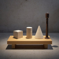 New Fashionable Wooden Bathroom Soap Tray Storage Rack Retro Candle Tray Decorative Ornament Plant Vase Tray Wooden Base Tray