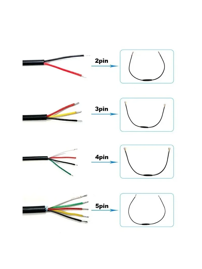 AliExpress NONE M6 2/3/4/5 Pin Core 6mm Male Female Julet Electric Ebike Butt Plug Connector Cable Signal Sensor Waterproof Scooter Wire