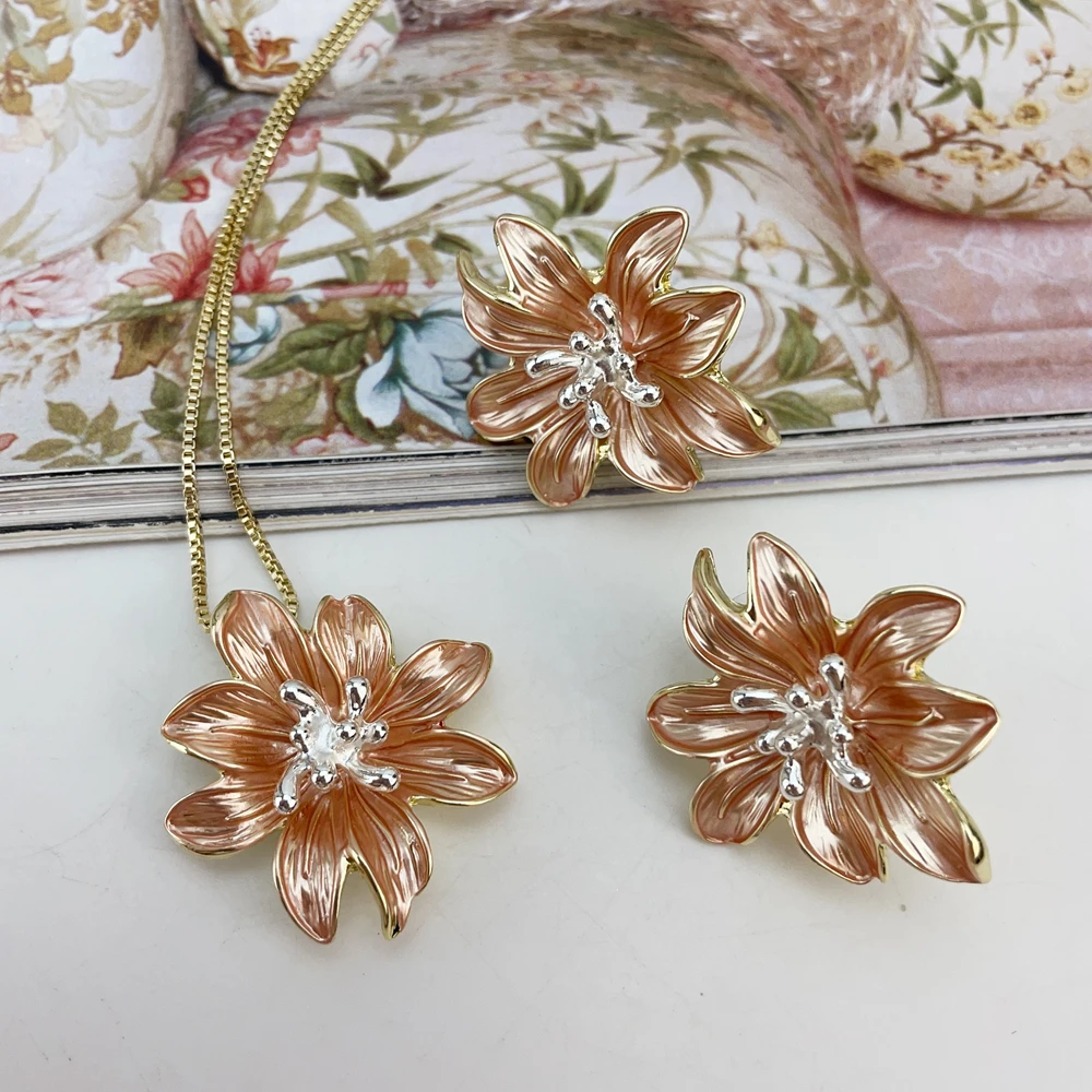 

Последние золотые красочные серьги-подвески с камнем, Дубай, роскошный модный комплект ювелирных изделий для женщин и женщин, комплект серег KY25164