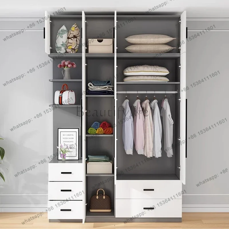 yj58 Modern Storage Wardrobe Partitions Organizer Clothes Living Room Open Fabric Display Closet Shelves Ropero Trendy Furniture