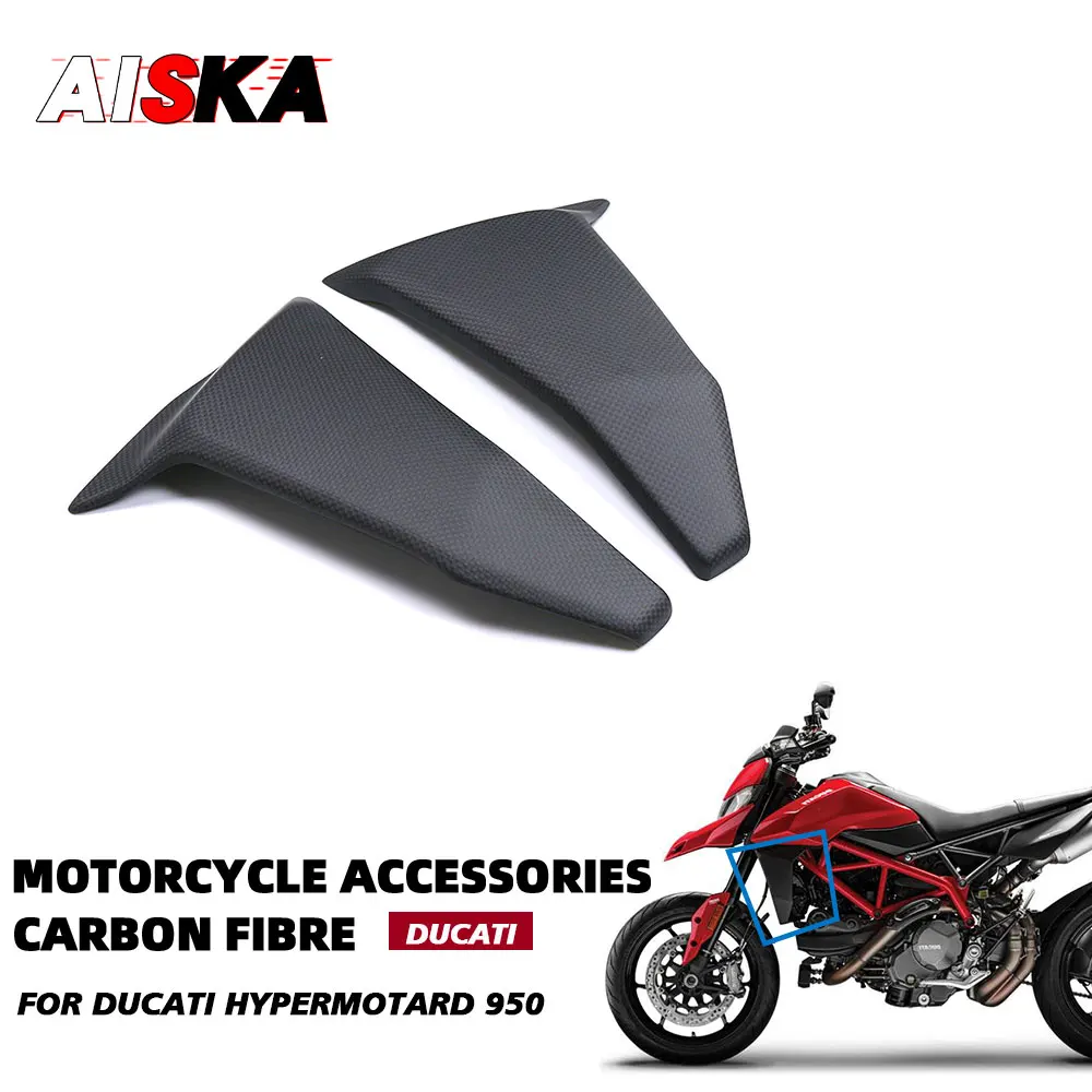 

100% Carbon Fiber Radiator Covers Motorcycle Water Tank Side Panels Fairing Parts For DUCATI Hypermotard 950 2019 - 2024 2023